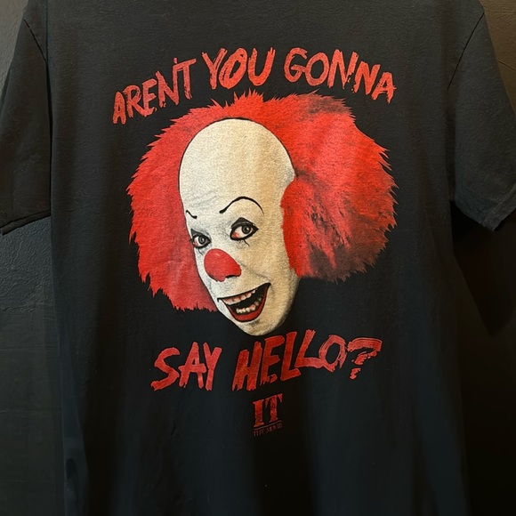 IT The Movie Original Pennywise Clown Tee black short sleeve T-shirt Shirt - Picture 2 of 7
